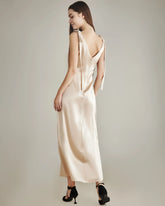 Robe de Soie à Liens sur Épaules